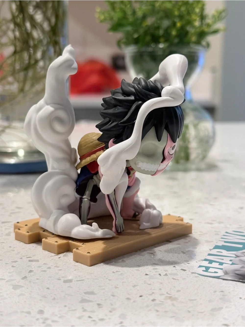 One Piece Luffy Figure – Half Skeleton Half Human Gear 2 Style
